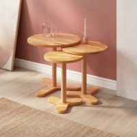Trion Solid Wood Nesting Table (Set of 3)