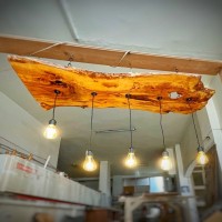 Scabrous Live Edge Solid Wood Hanging Chandelier