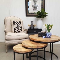 Minimalist Round Nesting Table (Set of 3) multi use nesting table