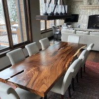Custom live edge dining tables, kitchen Tables with live edges, office tables with live edges Tables with live Edges
