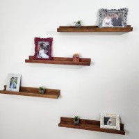 Wooden Rustic wall gallery shelves.  Live Edge Solid Handcrafted Decorative Shelves
