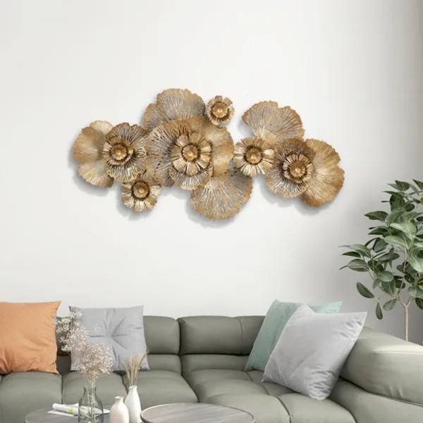 golden-flower-wall-art