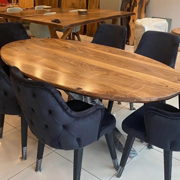oval-shape-solid-wood-dining-table