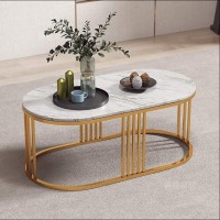 OVAL Shape Center Table . golden frame center Table Sofa Table
