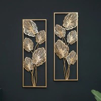 Golden Metal Wall Art Vertical