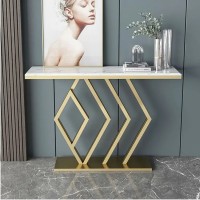 Golden Frame Console Table. Living Room Table. Home Decor
