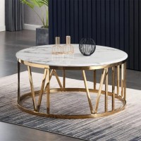 Premium Quality Golden Finish Center Table