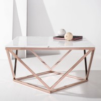 Modern Gold Finish Square Center Table