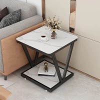 Bulkse MDF Wood Side Table/ Center Table with Metal Frame