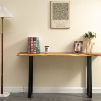 Timber Fusion Solid Wood Console Table With Metal Leg