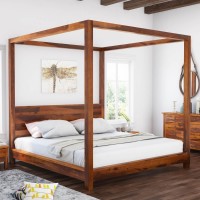 Classic Queen Solid Wood Poster Bed